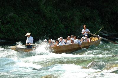 Traditional boating down the river