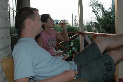 Tasting the local products and...