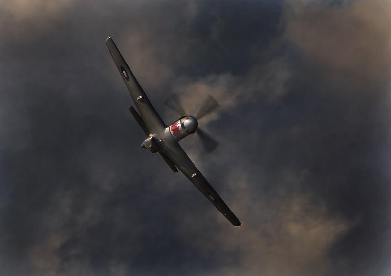 P51 from clouds