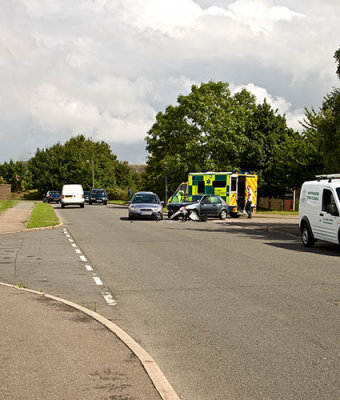 Another accident that has happened on the dangerous Buttsgrove Way bend