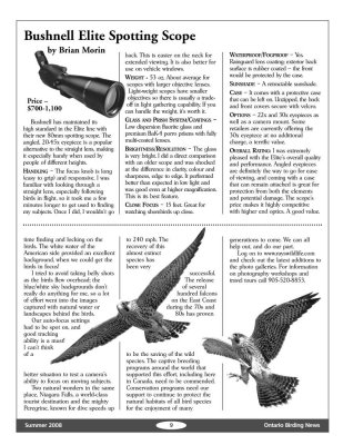 Ontario Birding News   Summer 2008 Page 9