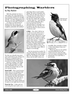 Ontario Birding News   Winter 2009 page 9