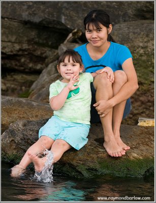 Daisy and Maria at the lake