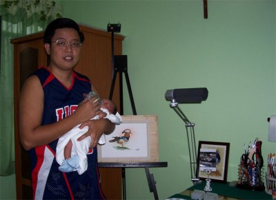 Aries and baby James, photo by Norie!