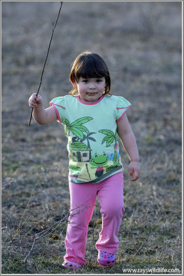 Maria on a hike with her Dad.
