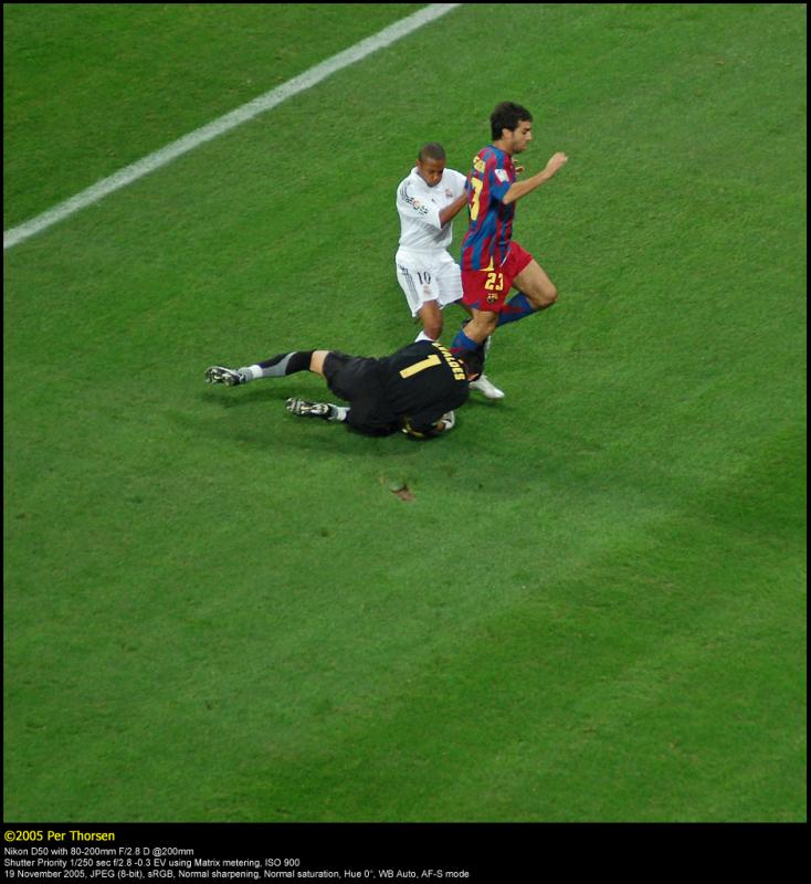 Barcelona keeper Valds saves in the 30th minute