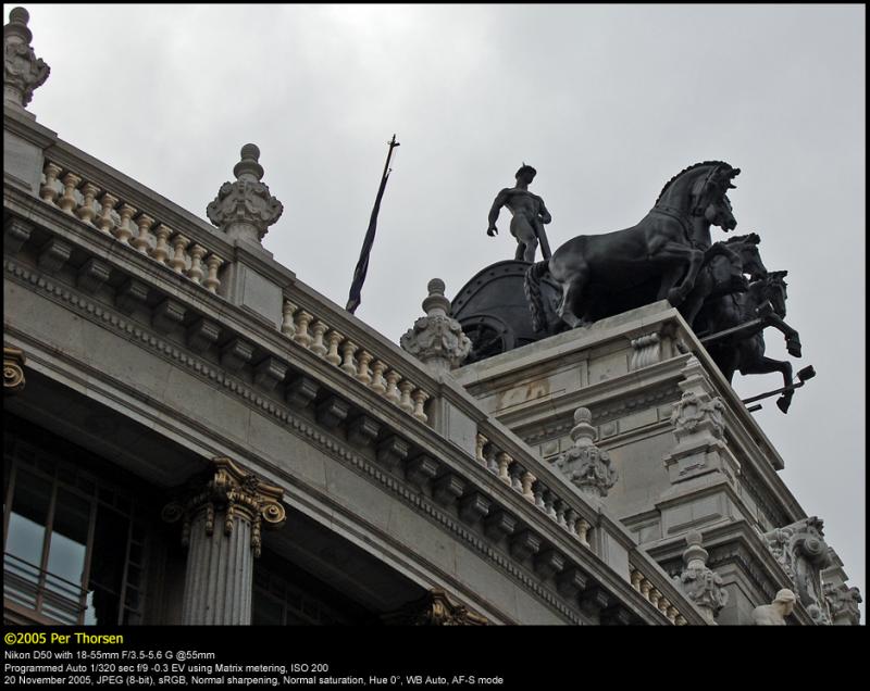 Horses pulling a war chariot