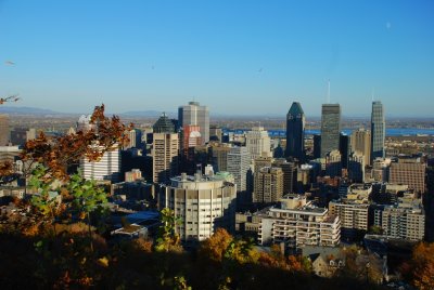 View of eastern side of Montreal Downtown
