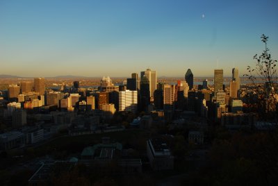 Montreal Downtown with Sunset