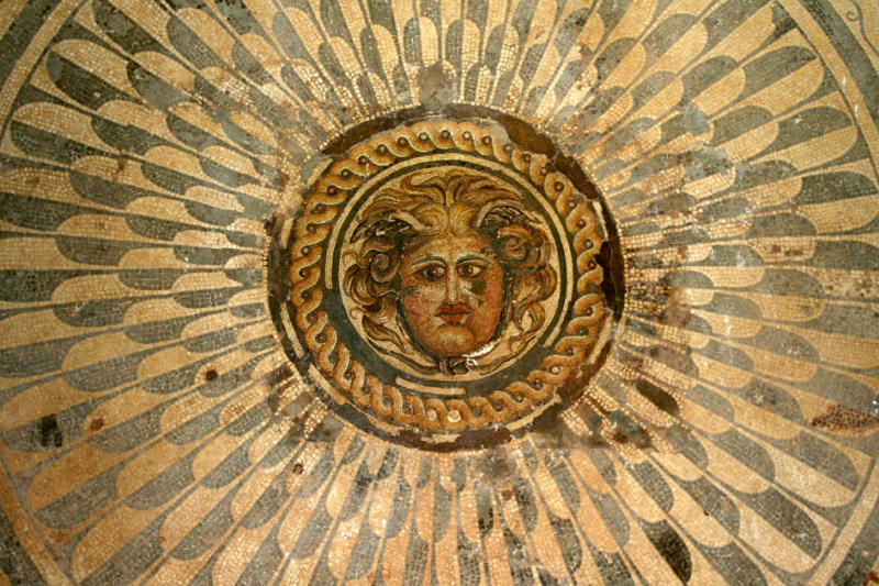 Medusa mosaic from Villa of Columns
