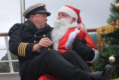The Captain asks Santa for a gift