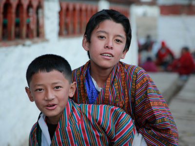 Boys at Kyichu Lhakhang