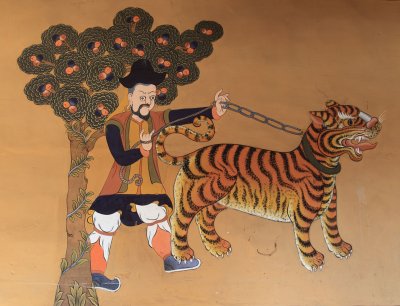 Paro Dzong wall painting