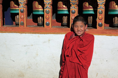 Young monk, Paro Dzong
