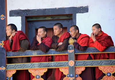 Monks at the festival