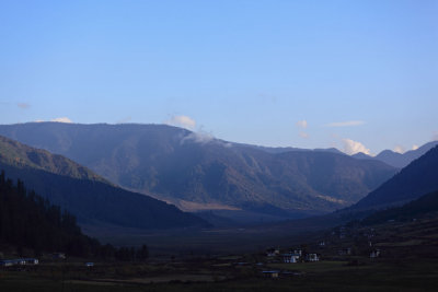 Phobjikha Valley at sundown