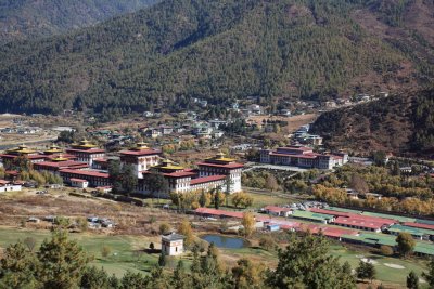 Trashi Chhoe Dzong and the SAARC Building