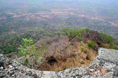 View down to Cambodian plains