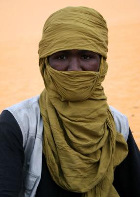 Tuareg tribesman by the lake