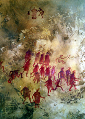 Jebel Acacus rock art copy, National Museum