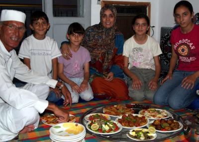Bashir and family, breaking fast