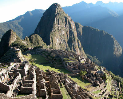 Huayna Picchu  and the urban area