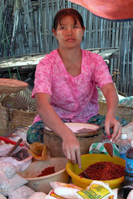 Bagan Market chilli seller
