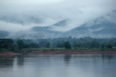 A misty Irrawaddy landscape