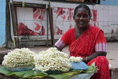 Temple flower seller