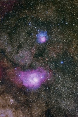 M8 - M20 region in Sagittarius