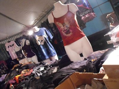 A t-shirt booth at the 2009 Bolton Fair. Do we really need to embarrass these poor mannequins this way?
