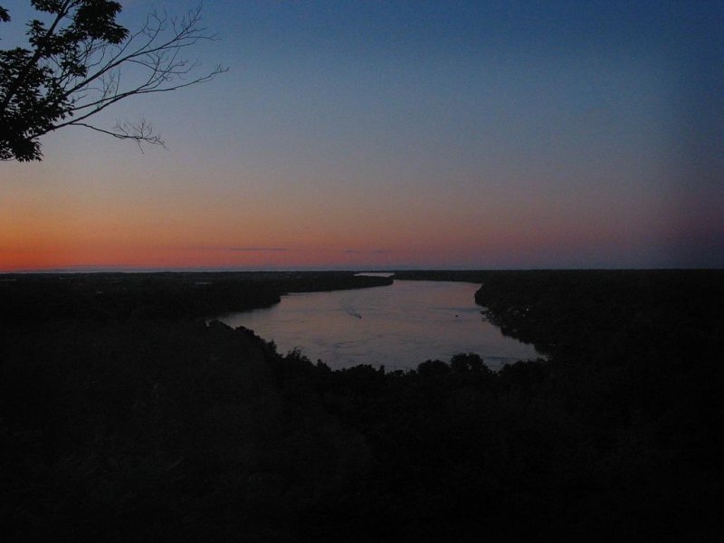 Sunset, Niagara River from Brocks Monument, Queenston Heights