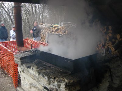 Boiling maple syrup...