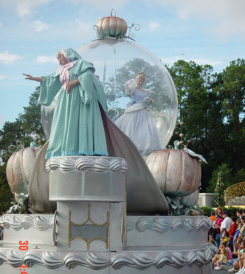 Cinderella and Fairy Godmother at Magic Kingdom.
