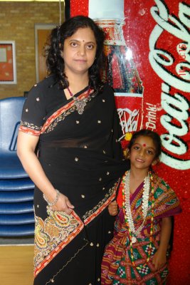 Ma with Uma in Sambalpuri Costume.