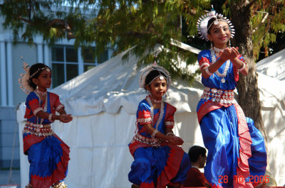 Open air performance at the India Festival at the Crow Museum of Modern Art in Dallas.