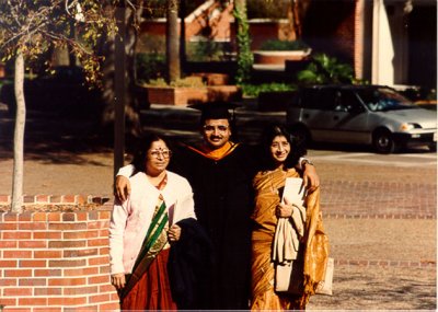 Andy after the Graduation Ceremony with Mom and Aunt.