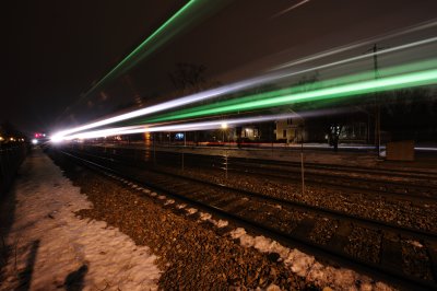 Commuter Train as Night