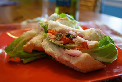 mediterranean tuna sandwich