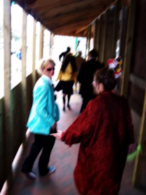 Walking through construction