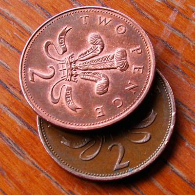 19th April Two Pence to Rub Together