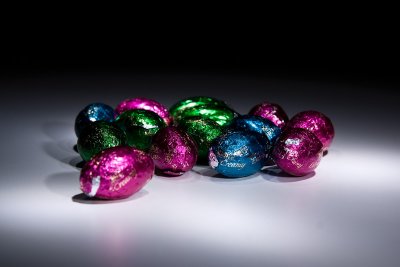 Light Painted Candy Eggs