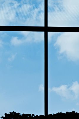 Clouds Through A Work Window