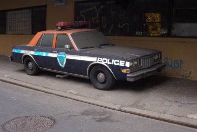Old police car in New York