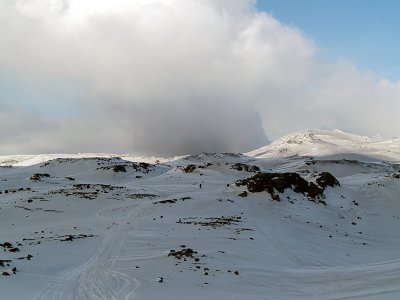 Baldvinsskli og Fimmvruhls, gosi  baksn
