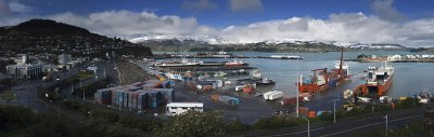 Lyttelton Harbour Basin panoramic format images.