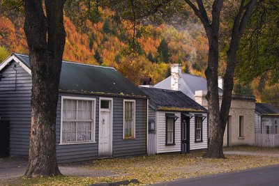Old cottages and autumn colours, Arrowtown, Otago, New Zealand