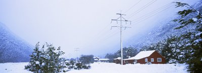 Arthurs Pass in the snow, Canterbury, New Zealand