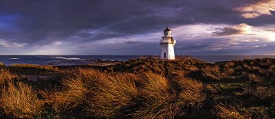 Evening light at Waipapa Point, Catlins, Southland, New Zealand