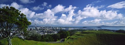 Auckland from Mount Eden, New Zealand.